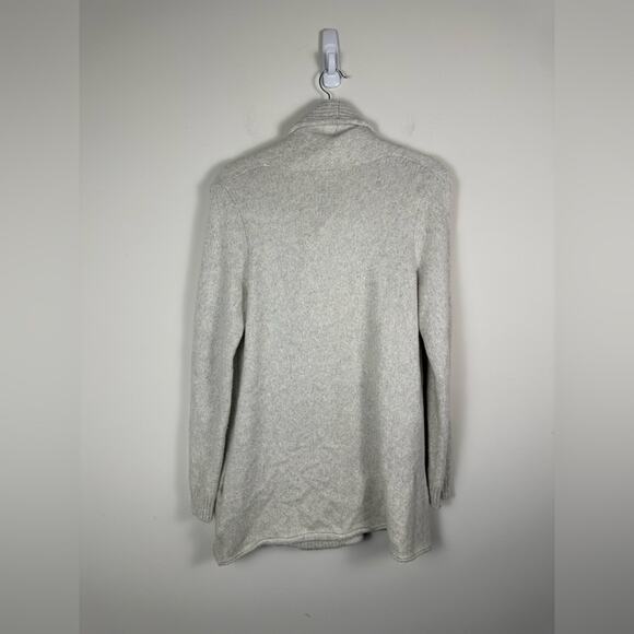 WHITE WARREN Wool Blend Cardigan Sweater Shawl Collar Snap Front Pockets Small - Picture 8 of 8